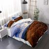 huitutu Meadow Duvet Cover Set 200 x 200 cm, Brown Grass, Colorful Sky and Cloud Pattern view 4