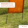 D&L Lasertec Rust-Finish Metal Garden Privacy Screen, 160 x 50 cm, Rose Flowers, incl. Ground Anchors view 3