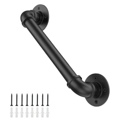 Complete Stair Handrail Bracket Set, Black Metal, 500 cm