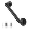 Complete Stair Handrail Bracket Set, Black Metal, 500 cm view 1