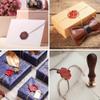 Round Wax Seals, Flower Leaf Retro Stamp Head for DIY Scrapbooking view 4