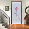 3D Elephant & Rabbit Balloon Door Sticker, Waterproof Removable Vinyl, 85 x 205 cm view 4