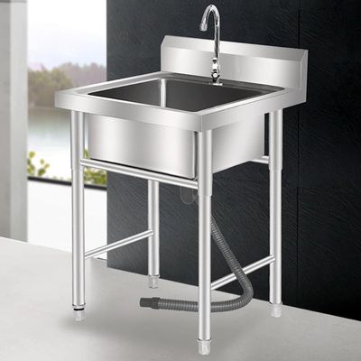 304 Stainless Steel Kitchen Sink with Faucet and Stand