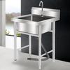 304 Stainless Steel Kitchen Sink with Faucet and Stand view 1