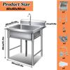 304 Stainless Steel Kitchen Sink with Faucet and Stand view 3