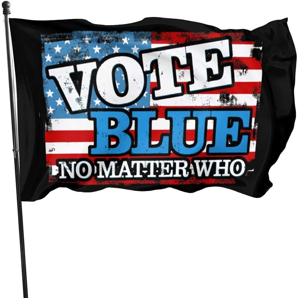 Vote Blue No Matter Who Flag, 3 x 5 ft Outdoor Welcome Party Banner