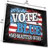 Vote Blue No Matter Who Flag, 3 x 5 ft Outdoor Welcome Party Banner view 3