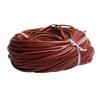 5 m Flat Genuine Leather Cord, 3 mm, Black/Brown view 1