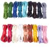 5 m Flat Genuine Leather Cord, 3 mm, Black/Brown view 2
