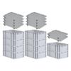 PROREGAL Value Pack 10x Eurobox NextGen Grip with Lid and 4 Black Sliding Snap Latches, 22 x 40 x 60 cm, 44 L, Gray, Closed Handles view 1