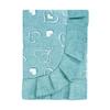 Loneta Tablecloth, Plastic-Coated, Waxed, Stain-Resistant, Heart Pattern, 12 Seats, Turquoise view 1