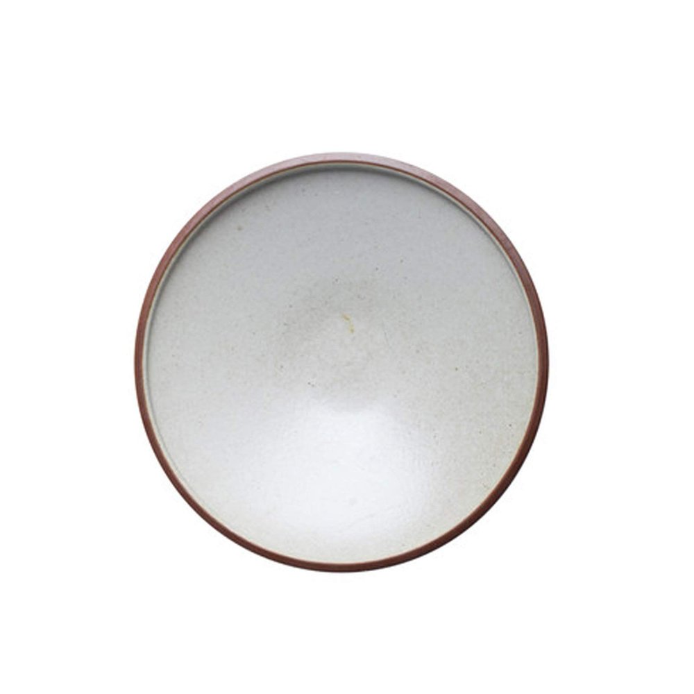 Retro Handmade Large Round Dinner Plates, 8-Piece Set