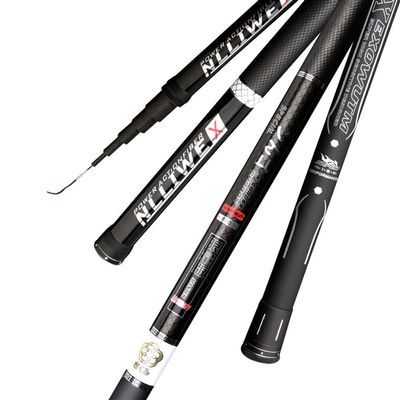 ZFF Carbon Fiber Telescopic Fishing Rod, Super-Hard Lightweight Long Pole, 8–15 m (Size: 9 m)