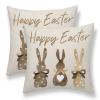 Sunshineyan Easter Pillow Covers, 18 x 18 in, Set of 2, Linen, Bunny Design view 1