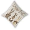 Sunshineyan Easter Pillow Covers, 18 x 18 in, Set of 2, Linen, Bunny Design view 2