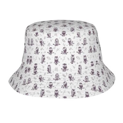 KIDINN Magical Witch Bohemian Owl Print Reversible Bucket Hat, Unisex One Size