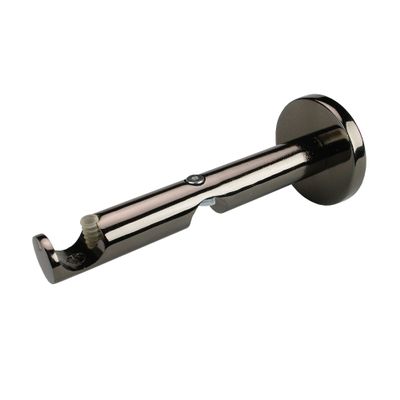 Ourdeco 12 cm Combo Bracket | Inside-Run, 16 mm Curtain Rods | 1 Piece | Titanium