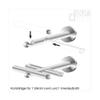 Ourdeco 12 cm Combo Bracket | Inside-Run, 16 mm Curtain Rods | 1 Piece | Titanium view 3