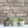 GAULAN 680895 Washable Light Gray and Black Brick Wall Wallpaper, 10 m x 0.53 m view 3