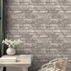 GAULAN 680895 Washable Light Gray and Black Brick Wall Wallpaper, 10 m x 0.53 m view 4