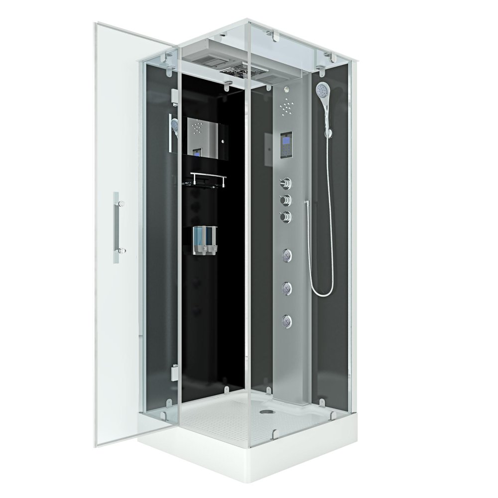 AcquaVapore Complete Shower Cabin D38-23L1-EC, 100 x 100 cm