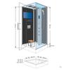 AcquaVapore Complete Shower Cabin D38-23L1-EC, 100 x 100 cm view 4