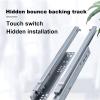 1 Pair 16 in Bottom-Mounted Concealed Drawer Slides with Rear Mounting Brackets view 2