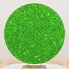 Aoihrraan 220 cm Glitter Green Round Photography Backdrop for St. Patrick’s Day view 1