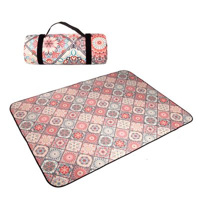 DOTBUY-SHOP Waterproof Insulated Picnic Blanket, Bohemian Patchwork, 150 x 150 cm
