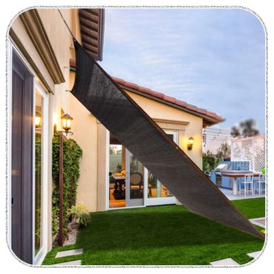 Black Shade Net for Patio, UV-Resistant Sun Shade, 1 x 2.5 m (3.3 x 8.2 ft)
