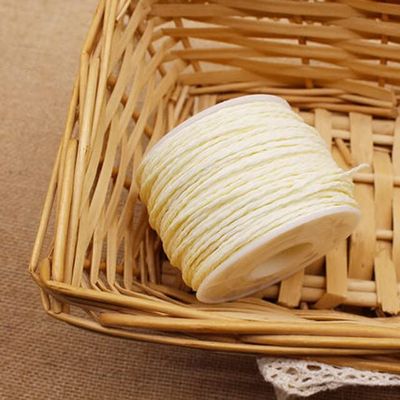 5 Rolls of 30-Meter Natural Raffia Straw Yarn for Summer Crafts