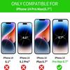 HKIDKK Shock-Resistant Genuine Leather Flip Case for Apple iPhone 14 Pro Max (2022), Screen and Camera Protection, Contrast Stitching (Color: D) view 2