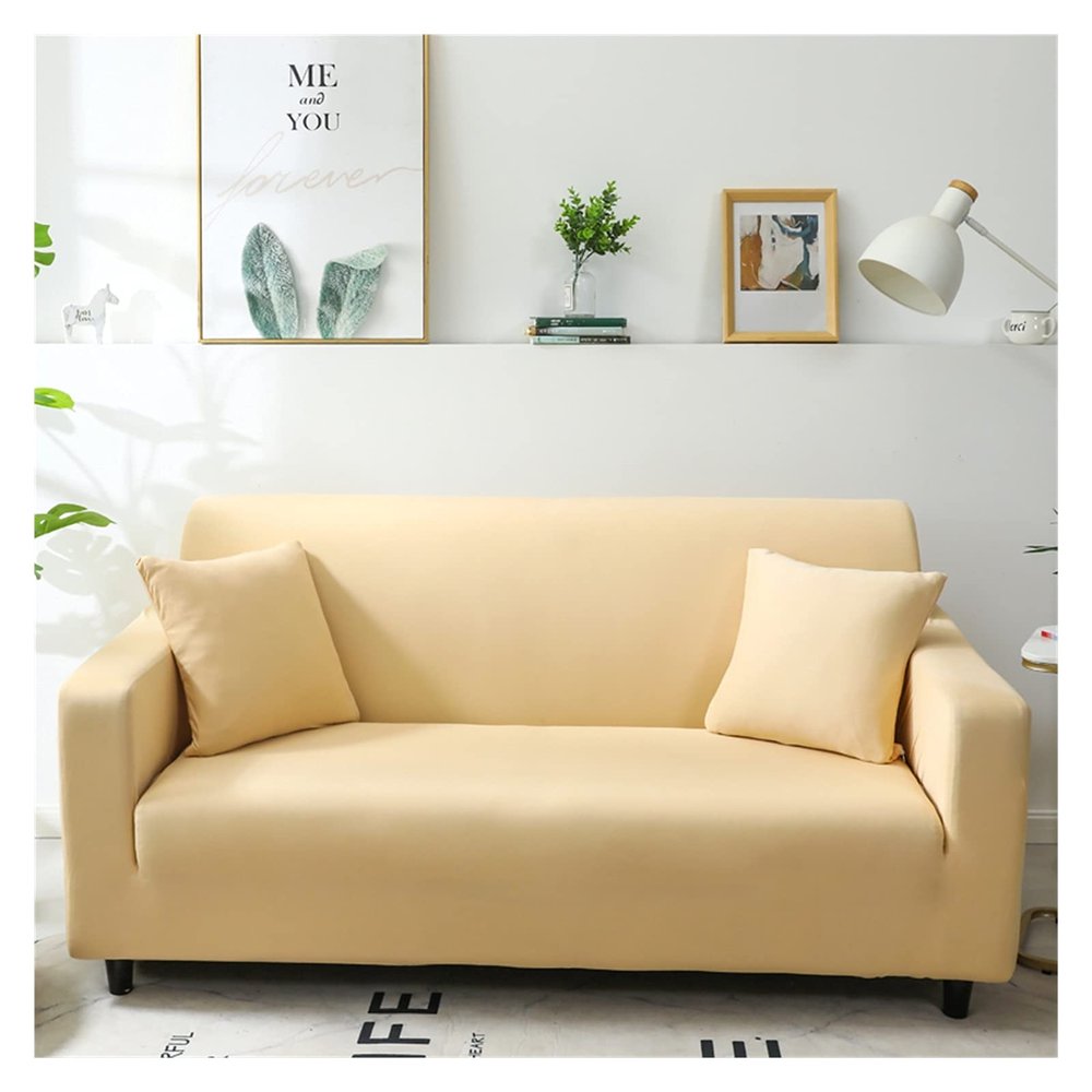 BOHHO Elastic Sofa Slipcover for 1/2/3/4-Seat and L-Shaped Sofas (1 Seater, 90–140 cm)