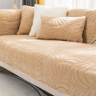 uyeoco Velvet Sofa Cover for L-Shaped, U-Shaped and Sectional Sofas