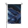 Navy Blue Rose Gold Agate Double-Sided Welcome Garden Flag, 12.5 x 18 Inches view 1