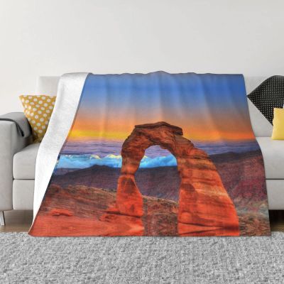 Arches National Park Multi-Size Ultra-Soft Flannel Blanket, Lightweight Plush Sofa Blanket