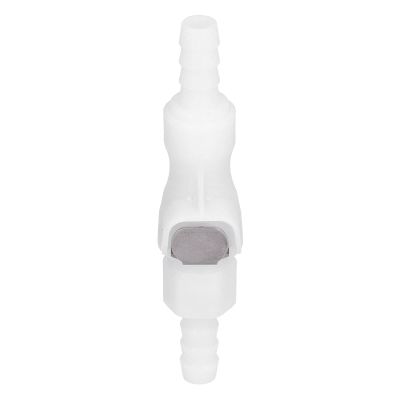 1/4-Inch Food-Grade Plastic Tubing Quick-Disconnect Coupling with Shutoff