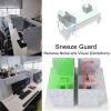 Folding Acoustic Desk Privacy Divider, Gray view 4