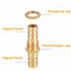 1-Pc. Brass Hose Barb Bulkhead Reducing Straight Adapter, 12 Stable–14 Flexible view 2
