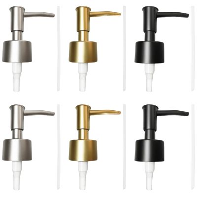 XTUDOU 6-Pack Soap Dispenser Pump Heads, 25 mm Thread, Gold/Silver/Black