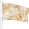 Gold Snowflake Winter Glitter Christmas Flag, 3 x 5 ft, One-Sided Print, Welcome Family Banner view 2