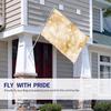 Gold Snowflake Winter Glitter Christmas Flag, 3 x 5 ft, One-Sided Print, Welcome Family Banner view 4