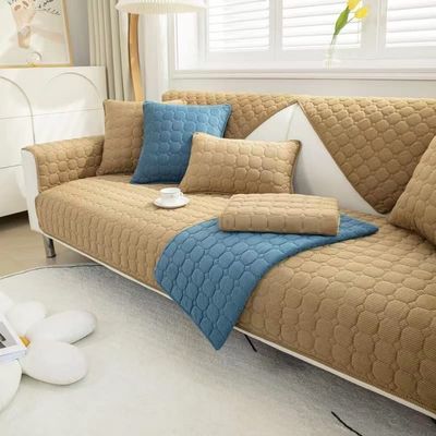 uyeoco L-Shaped Velvet Sofa Cover, Reversible Non-Slip, #14, 90 x 90 cm