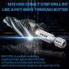 MABLEVI M35 4-Flute Cobalt Step Drill Bit, 0.6–1.9 cm view 4