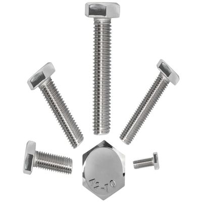 20 M10 x 150 mm Hex Bolts, Stainless Steel A2/V2A, Fully Threaded, DIN 933