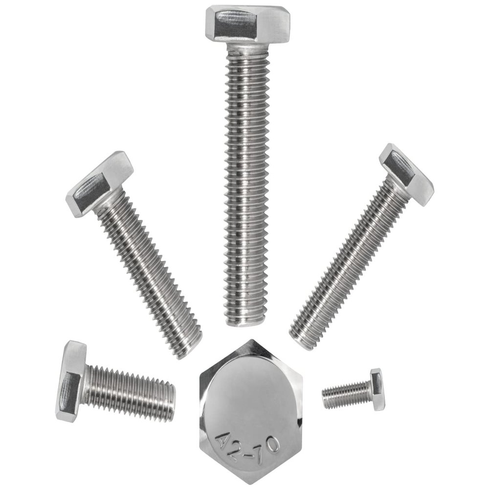 20 M10 x 150 mm Hex Bolts, Stainless Steel A2/V2A, Fully Threaded, DIN 933