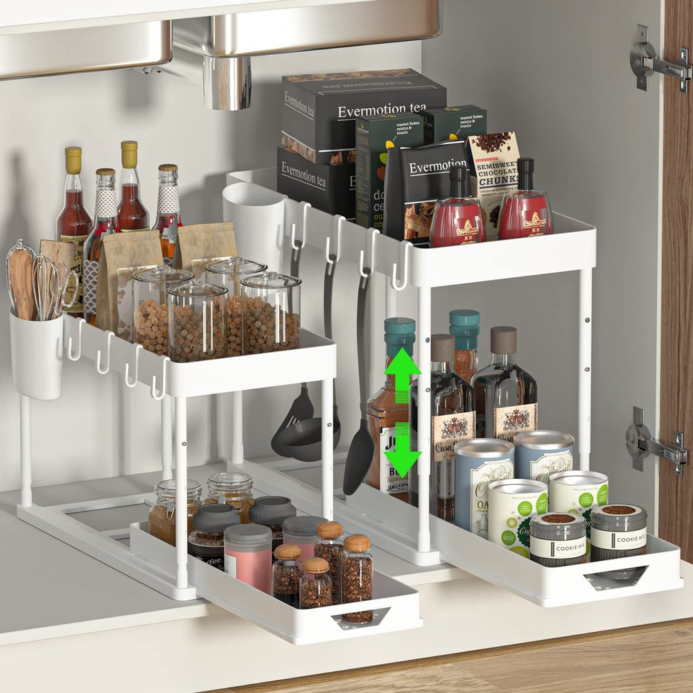 Under-Sink Storage Organizer with Adjustable Shelves