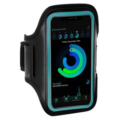 ONEFLOW Workout Case for Sony Xperia 10 III, Sports Armband with Touchscreen Window, Blue