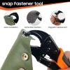 Snap Fastener Set with Tool, 40 Sets of 15 mm Screw-In Snaps view 4