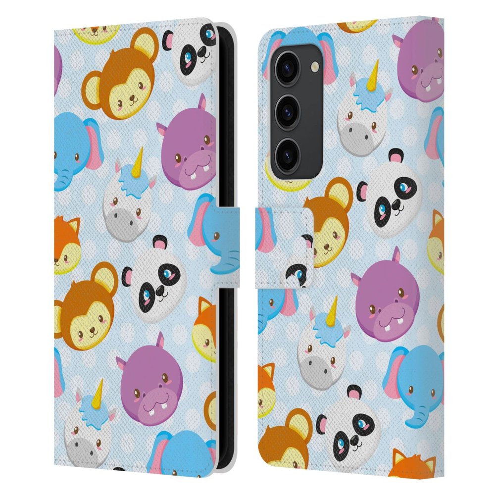 Head Case Designs Official Haroulita Overload Baby Animals Leather Wallet Case for Samsung Galaxy S23+ 5G